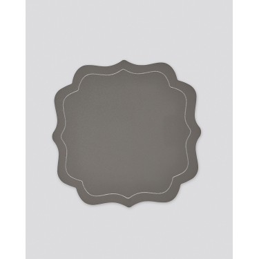 Μονόχρωμο Σουπλά από Δερματίνη Σχήμα Λουλούδι Lorum Des.4 One Size Γκρι