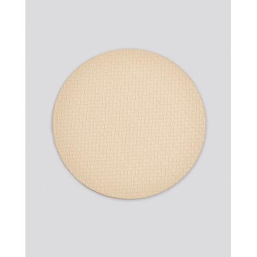 Δίχρωμο Στρογγυλό Πλεκτό Σουπλά από Δερματίνη Lorum Des.3 One Size (38cm) Καφέ