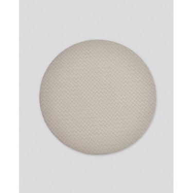 Δίχρωμο Στρογγυλό Πλεκτό Σουπλά από Δερματίνη Lorum Des.3 One Size (38cm) Μαύρο