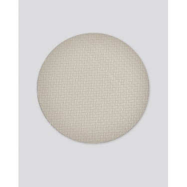 Δίχρωμο Στρογγυλό Πλεκτό Σουπλά από Δερματίνη Lorum Des.3 One Size (38cm) Σιέλ