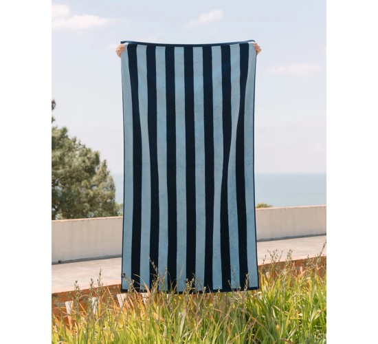 Βαμβακερή Ριγέ Πετσέτα Μπάνιου Akro 90x170cm Θαλάσσης | 90x170cm Σιέλ Βαμβακερή Ριγέ Πετσέτα Μπάνιου Akro 90x170cm Θαλάσσης | 90x170cm Σιέλ
