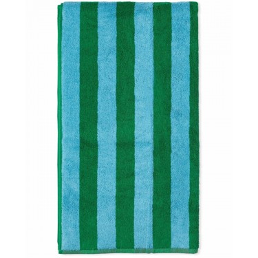 Βαμβακερή Ριγέ Πετσέτα Μπάνιου Akro 90x170cm Θαλάσσης | 90x170cm Πράσινο