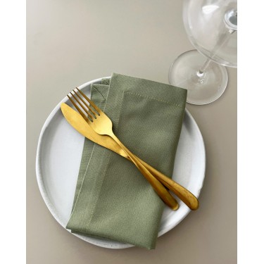 Λαδί Πετσέτα Φαγητού Γαλλική Γωνία Dona 42x42cm 42x42cm Λαδί