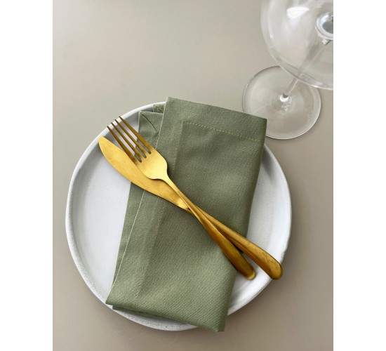 Λαδί Πετσέτα Φαγητού Γαλλική Γωνία Dona 42x42cm 42x42cm Λαδί