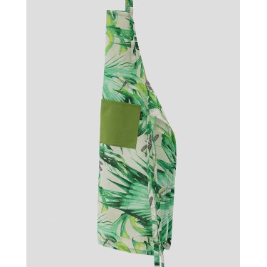 Εμπριμέ Ποδιά Μπούστο με Πράσινη Τσέπη Palmeras Μπούστο (66x96cm)