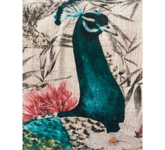 Αδιάβροχη Μαξιλαροθήκη Digital Print Σχέδιο Παγώνι Alimia 50x50cm 50x50cm Multi