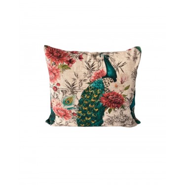 Αδιάβροχη Μαξιλαροθήκη Digital Print Σχέδιο Παγώνι Alimia 50x50cm 50x50cm Multi