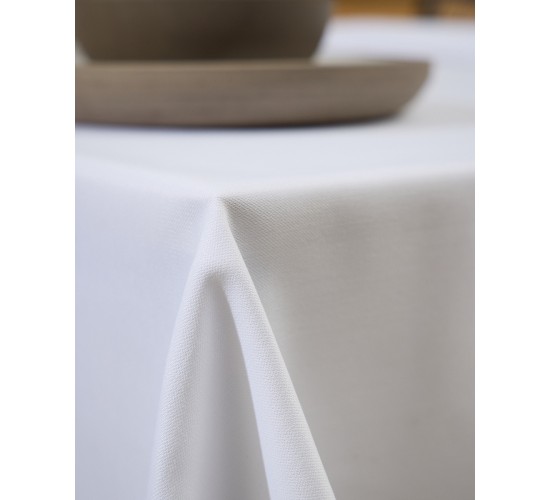 Μονόχρωμο Τραπεζομάντηλο Super Soft Julien σε 6 Αποχρώσεις 6 ατόμων Άσπρο