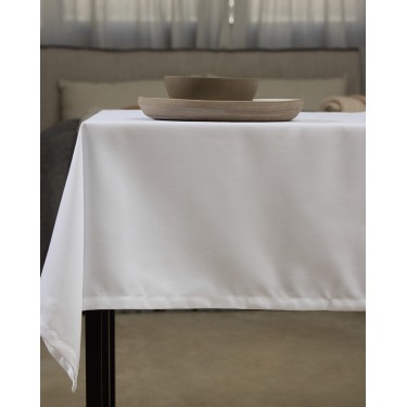Μονόχρωμο Τραπεζομάντηλο Super Soft Julien σε 6 Αποχρώσεις 6 ατόμων Άσπρο