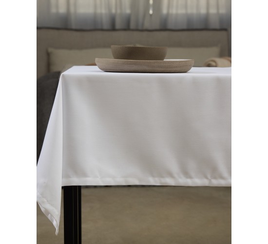Μονόχρωμο Τραπεζομάντηλο Super Soft Julien σε 6 Αποχρώσεις 6 ατόμων Άσπρο