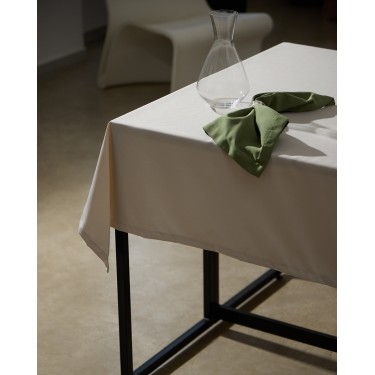 Μονόχρωμο Τραπεζομάντηλο Super Soft Julien σε 6 Αποχρώσεις 6 ατόμων Μπεζ
