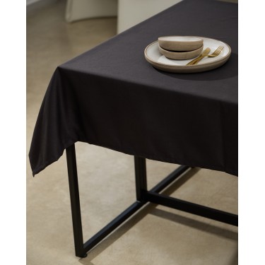 Μονόχρωμο Τραπεζομάντηλο Super Soft Julien σε 6 Αποχρώσεις 12 ατόμων Μαύρο