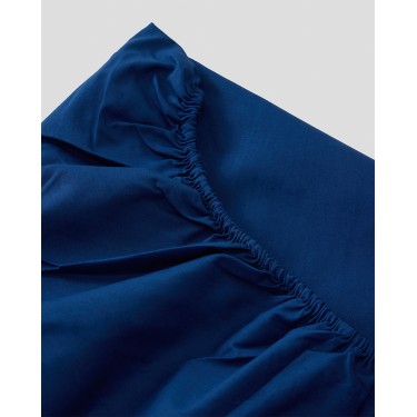 Βαμβακερό Blue Navy Σεντόνι με Λάστιχο Zonar Υπέρδιπλη (160x200 35cm) Μπλε Navy