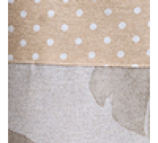 Εμπριμέ Ποδιά Μέσης με Πουά Τσέπη Monstera Μέσης (55x68cm)