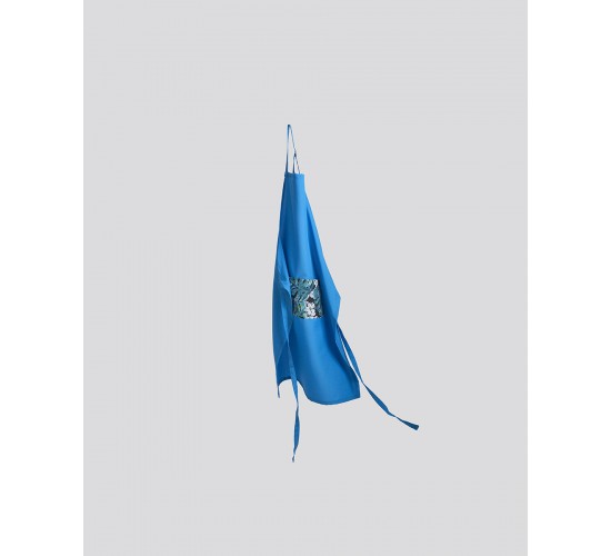 Τιρκουάζ Ποδιά Μπούστο με Εμπριμέ Τσέπη Monaco Μπούστο (65x95cm)