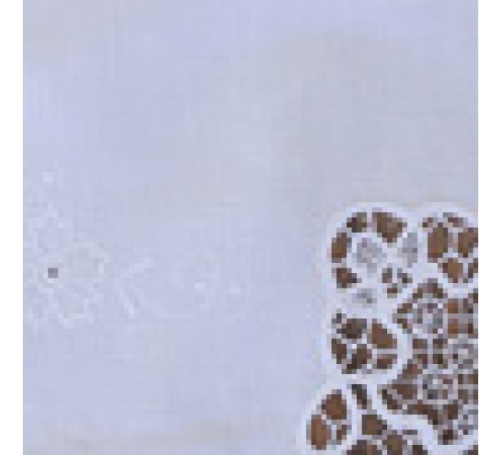 Βαμβακερό Λευκό Πετσετάκι με Δαντέλα Κηπούρ 40x40cm 40x40cm Άσπρο