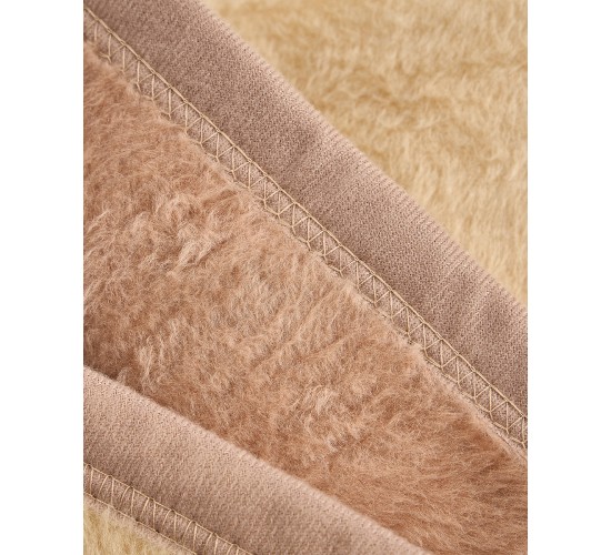 Μονόχρωμη Κουβέρτα Vermio σε 2 Διαστάσεις Υπέρδιπλη (220x240cm) Γκρι - Μπεζ