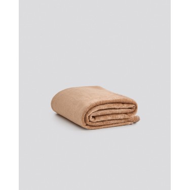 Μονόχρωμη Κουβέρτα Vermio σε 2 Διαστάσεις Υπέρδιπλη (220x240cm) Γκρι - Μπεζ