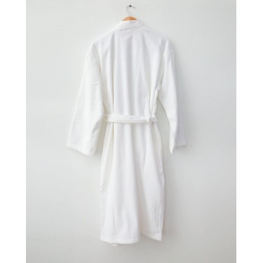 Μονόχρωμο Βαμβακερό Βελουτέ Μπουρνούζι L/XL Berlin Small | Medium Άσπρο