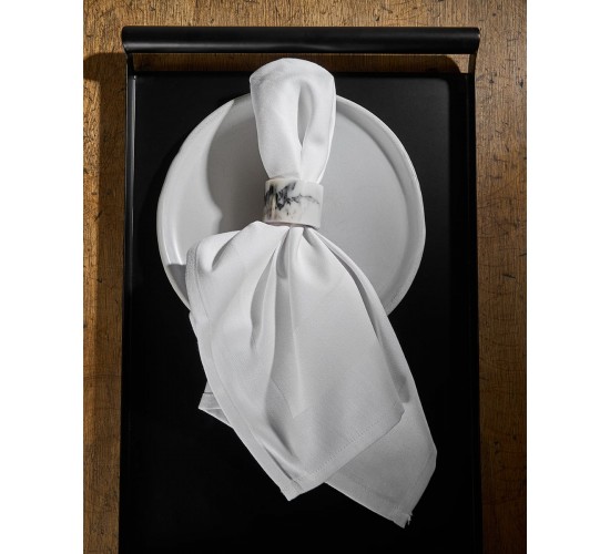 Βαμβακερή Πετσέτα Φαγητού Gourmet Plain 45x45cm 45x45cm Άσπρο