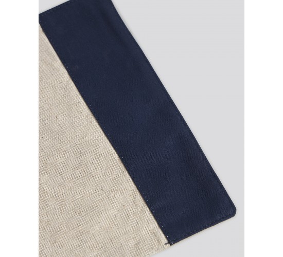 Μπεζ Σουπλά με Χρωματιστή Φάσα Nudu 22x40cm σε 2 Αποχρώσεις One Size (22x40cm) Μπλε Σκούρο