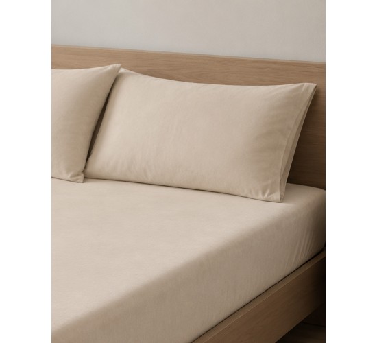 Απλή Βαμβακερή Μαξιλαροθήκη Περκάλι Indanthrene Dye Lodge 52x72cm 52x72cm Μπεζ