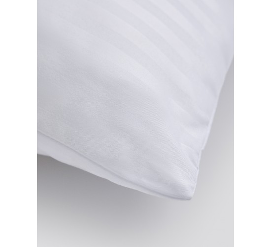 Microfiber Σκληρό Μαξιλάρι Ύπνου Point Stripe 50x70cm 50x70cm Άσπρο