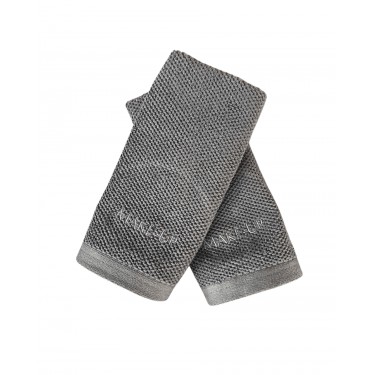 Βαμβακερή Vat Δίκλωνη Πετσέτα με Κέντημα Make-Up Sorra 600gsm Χειρός | 30x50cm Ανθρακί