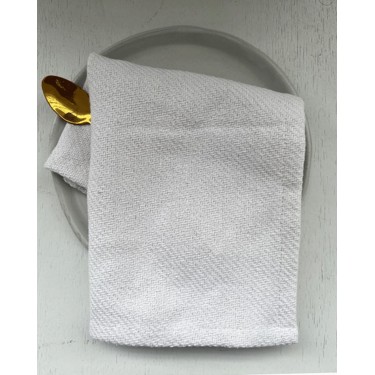 Βαμβακερό Ποτηρόπανο με Φάσα Pluton 36x55cm One Size (36x55cm) Εκρού