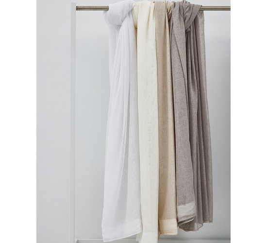 Έτοιμη Ραμμένη Κουρτίνα Γάζα Beatrix σε 6 αποχρώσεις Φαρδύ Φύλλο (240x320cm) Γκρι