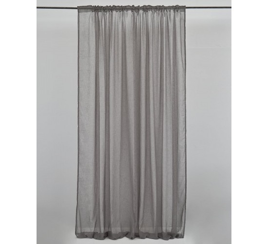 Έτοιμη Ραμμένη Κουρτίνα Γάζα Beatrix σε 6 αποχρώσεις Φαρδύ Φύλλο (240x320cm) Γκρι