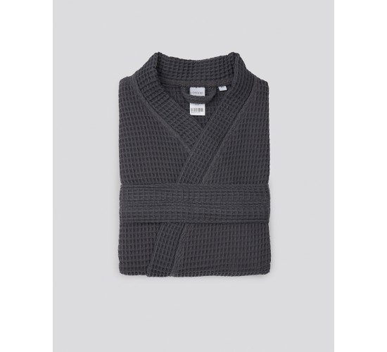 Unisex Ανθρακί Βαμβακερό Πικέ Μπουρνούζι Arena Medium Ανθρακί