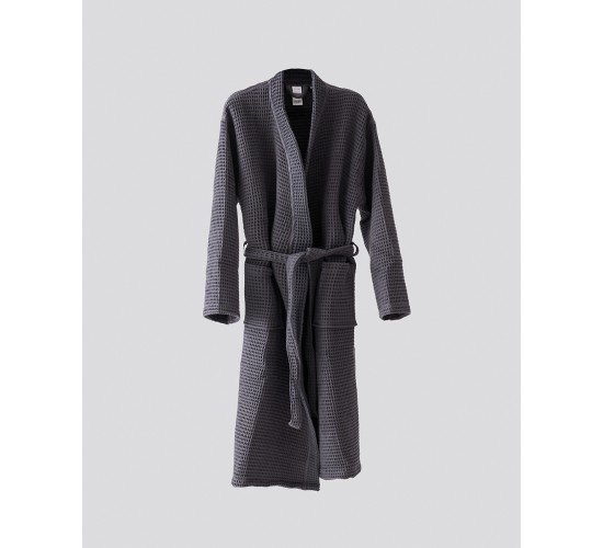 Unisex Ανθρακί Βαμβακερό Πικέ Μπουρνούζι Arena Medium Ανθρακί