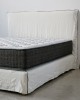 Κρεβάτι Ξύλινο με Αποσπώμενο Λινό Κάλυμμα Cama Υπέρδιπλη Εκρού