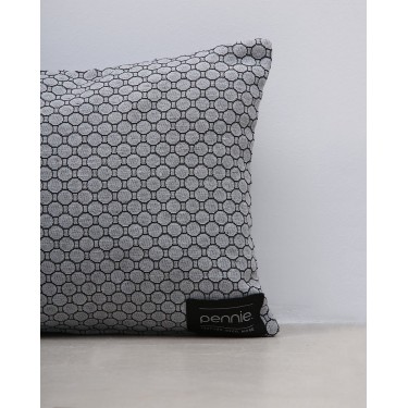 Διακοσμητική μαξιλαροθήκη San Salvador με κυψελωτό σχέδιο 35x45cm Γκρι