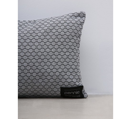 Διακοσμητική μαξιλαροθήκη San Salvador με κυψελωτό σχέδιο 35x45cm Γκρι