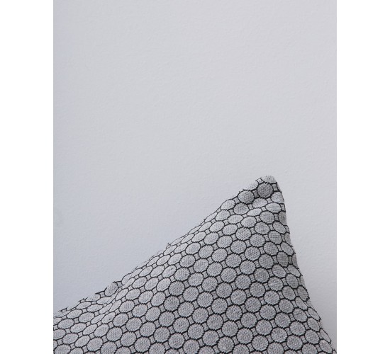 Διακοσμητική μαξιλαροθήκη San Salvador με κυψελωτό σχέδιο 35x45cm Γκρι