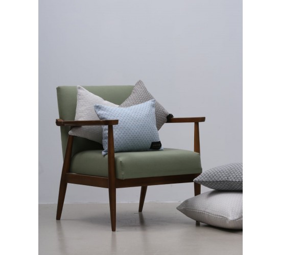 Διακοσμητική μαξιλαροθήκη San Salvador με κυψελωτό σχέδιο 35x45cm Γκρι