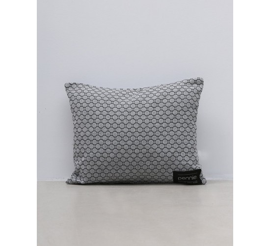 Διακοσμητική μαξιλαροθήκη San Salvador με κυψελωτό σχέδιο 35x45cm Γκρι