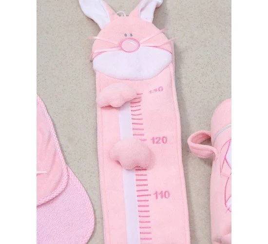 Σετ πετσετέ Rabbit με κέντημα λαγουδάκι Σετ Ροζ Σετ πετσετέ Rabbit με κέντημα λαγουδάκι Σετ Ροζ