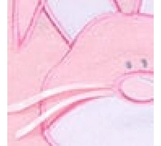Σετ πετσετέ Rabbit με κέντημα λαγουδάκι Σετ Ροζ Σετ πετσετέ Rabbit με κέντημα λαγουδάκι Σετ Ροζ