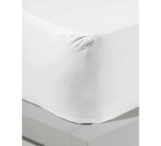 Σεντόνι με λάστιχο Bungalow Super Υπέρδιπλη (180x200 28cm) Άσπρο