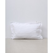 Μαξιλαροθήκη Chalet Oxford με σατινόριγο σχέδιο 50x70cm Άσπρο