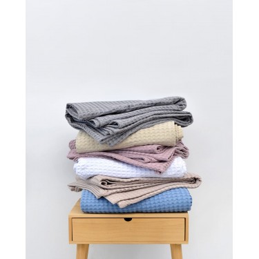 Κουβέρτα πικέ Raul II Μονή (170x240cm) Ανθρακί