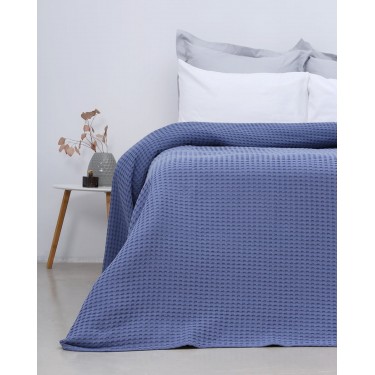 Κουβέρτα πικέ Raul II Super Υπέρδιπλη (270x240cm) Μπλε