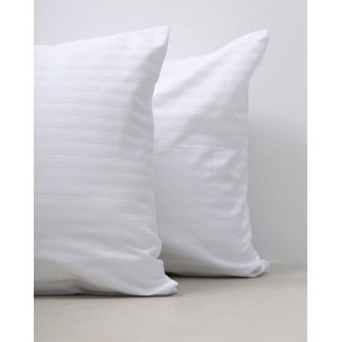 Μαξιλαροθήκη Redon με σατινόριγο σχέδιο 50x70cm Άσπρο