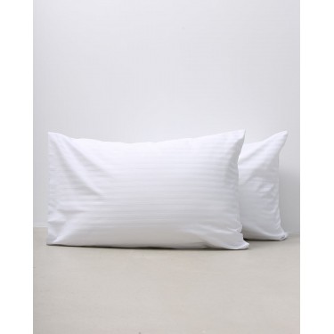 Μαξιλαροθήκη Redon με σατινόριγο σχέδιο 50x70cm Άσπρο