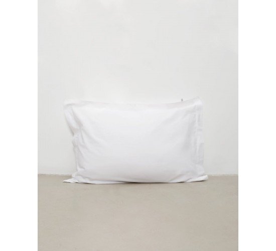 Βαμβακερή Ξενοδοχειακή Μαξιλαροθήκη Oxford 3 Πλευρές Denise 50x70 5cm Άσπρο