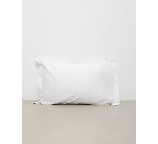 Ξενοδοχειακή Βαμβακερή Μαξιλαροθήκη Oxford 3 Πλευρές Με Ρέλι Denise 50x70 5cm Άσπρο