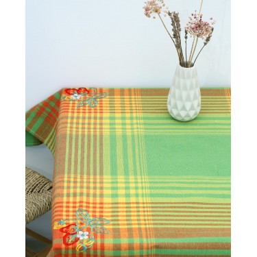 Τραπεζομάντηλο Fraoula με σχέδιο φράουλας 2 ατόμων (85x85cm) Λαχανί